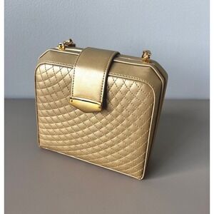 Vintage Top Handle square Bag Gold Chain‎ Strap Evening Party Purse